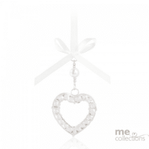 Crystal heart - silver