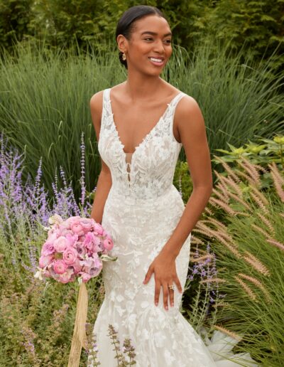 Morille style Sydney, fitted mermaid wedding dress, lace