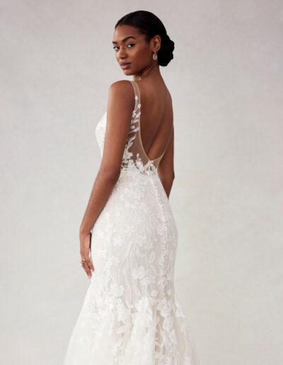 Morille style Sydney, fitted mermaid wedding dress, lace