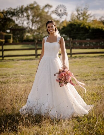 Strapless lace wedding dress perfect for a winery wedding